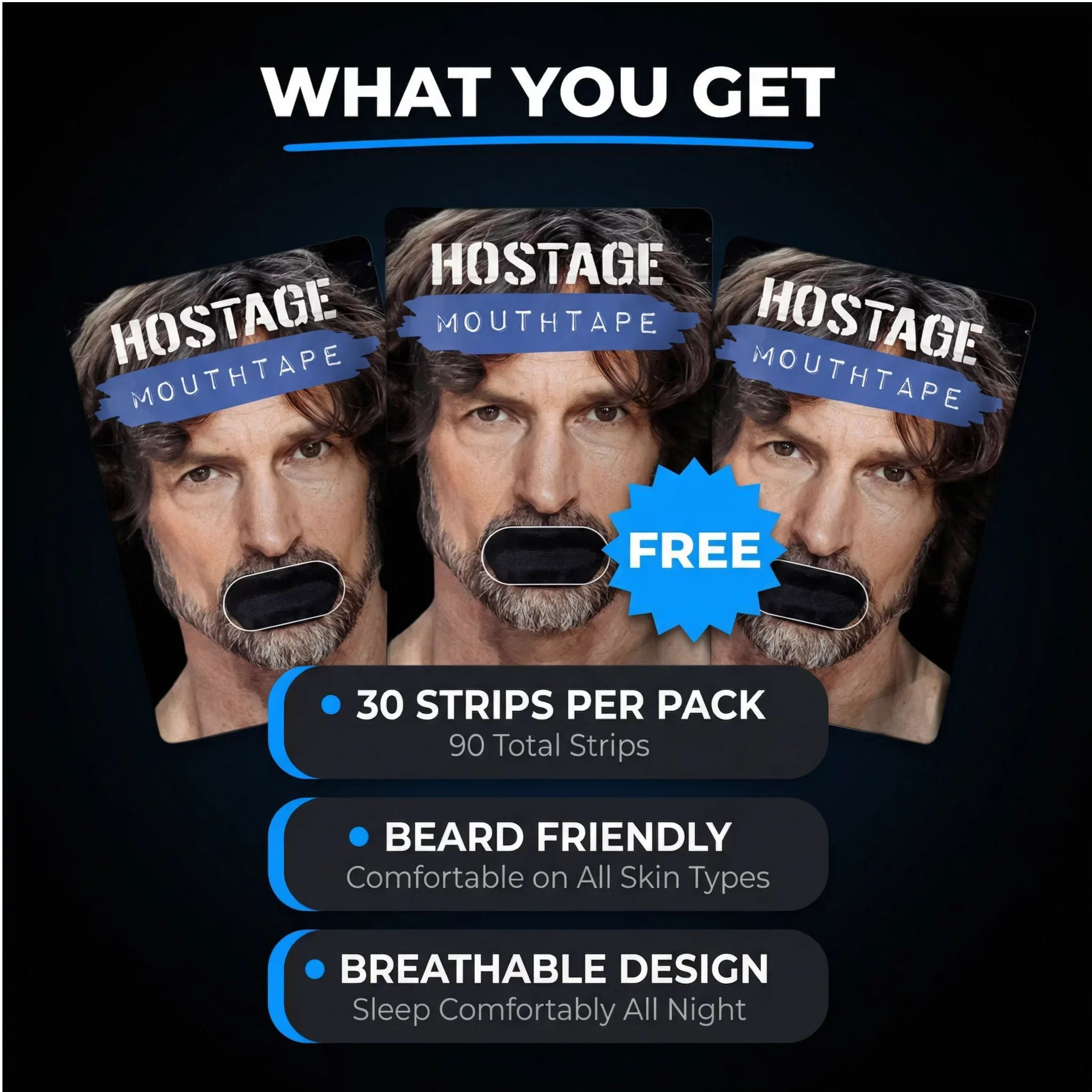 Hostage Mouth Tape - 90 Nights - Buy 2 Get 1 FREE - Starter Pack - FREE Shipping - Image 17